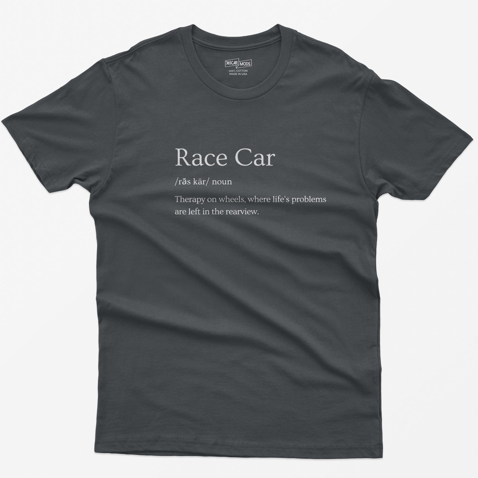 Race Car Definition T-Shirt - Charcoal