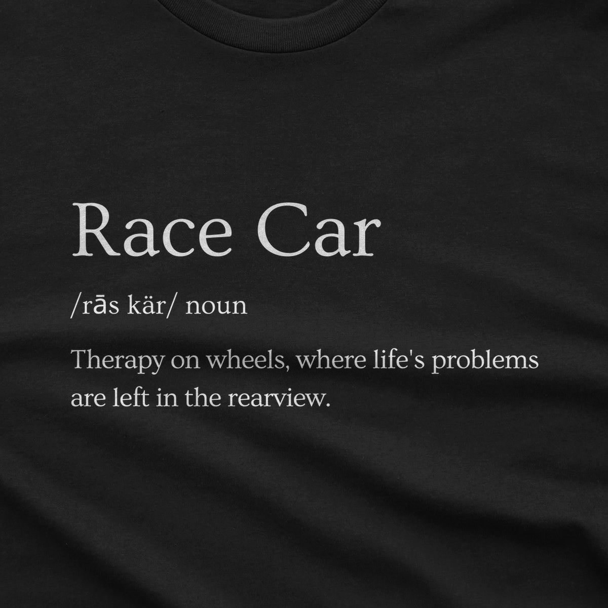 Race Car Definition T-Shirt design close-up