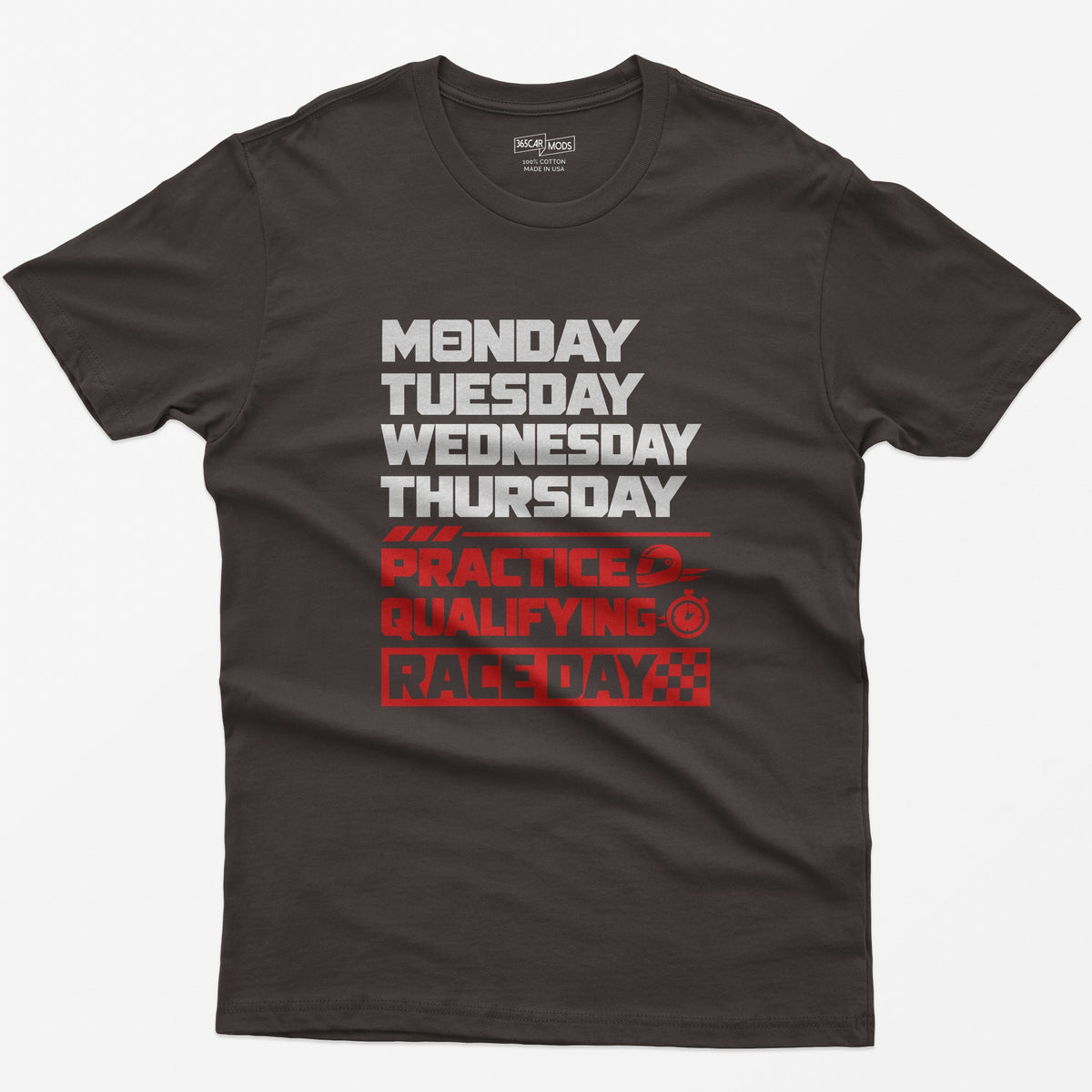 Race Weekend T-Shirt in Dark Chocolate
