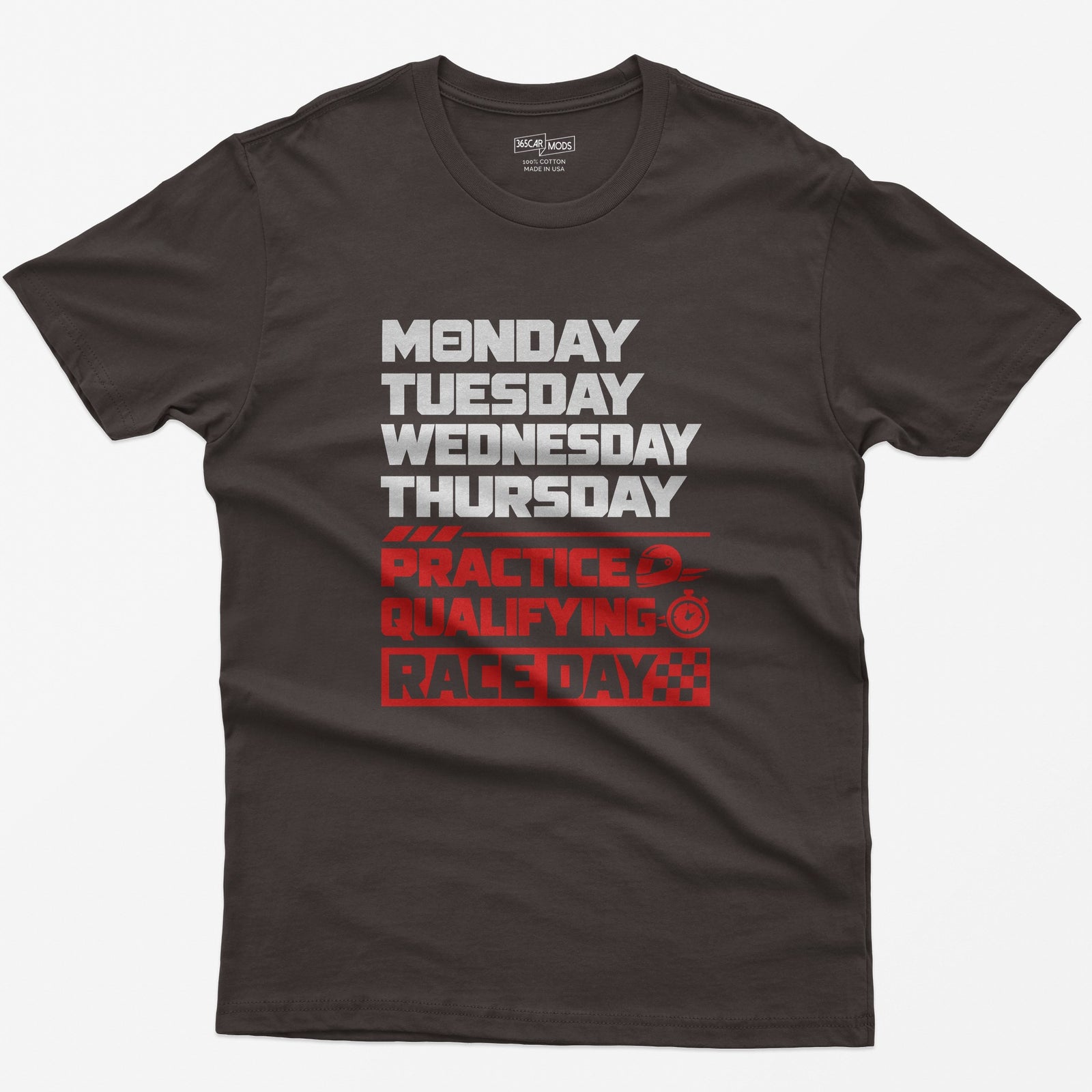 Race Weekend T-Shirt in Dark Chocolate