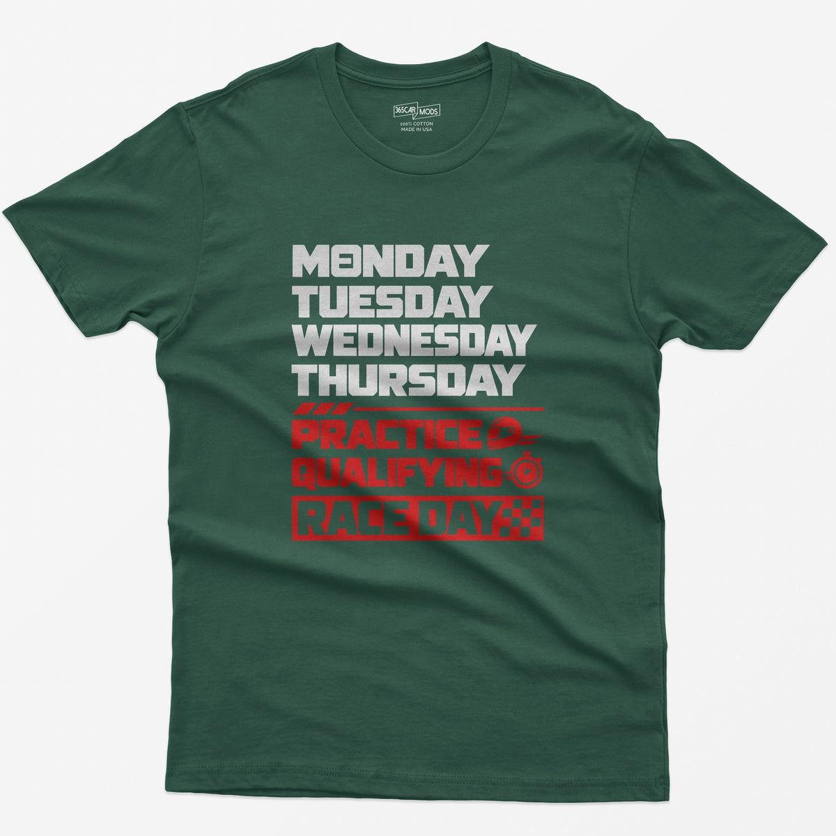 Race Weekend T-Shirt in Forest Green