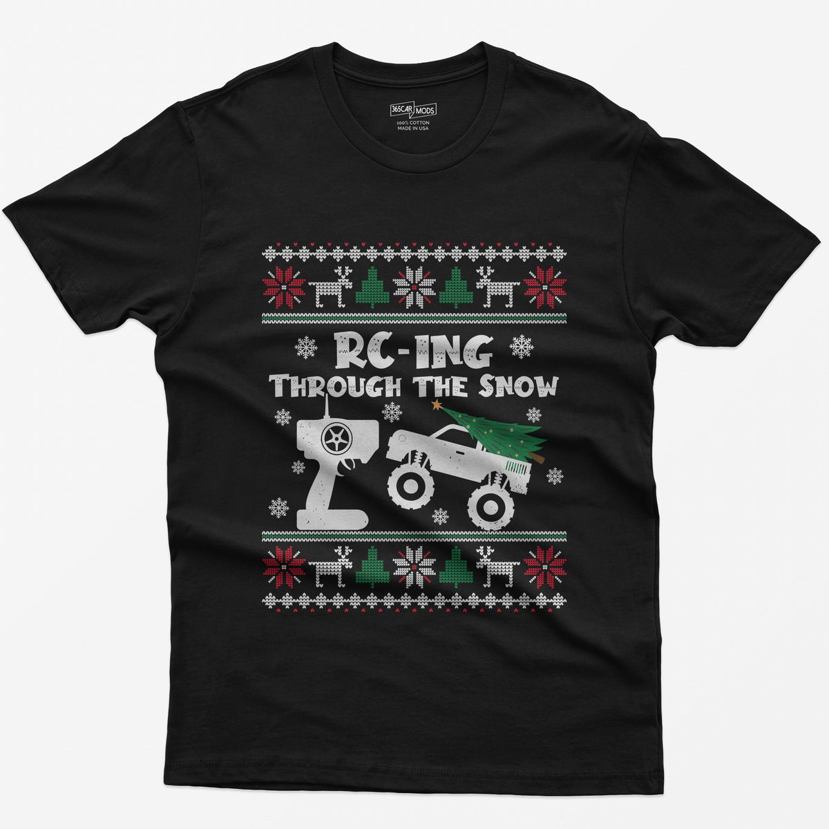 RC-ing Through the Snow Monster Truck Christmas T-Shirt