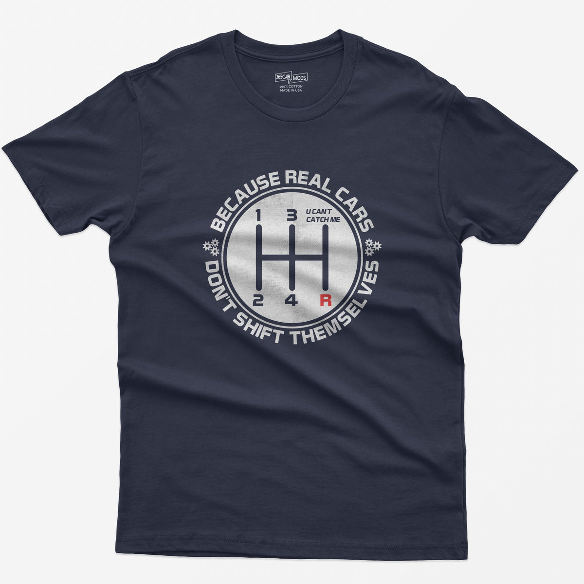 Real Cars Don't Shift Themselves T-Shirt - Navy