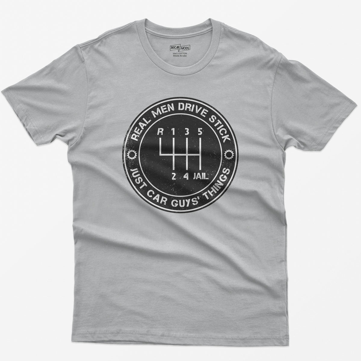 Real Men Drive Stick T-Shirt - Athletic Heather