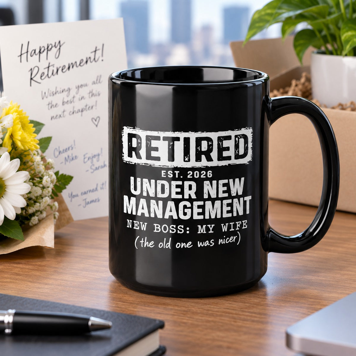 Retired Under New Management Coffee Mug - 15oz