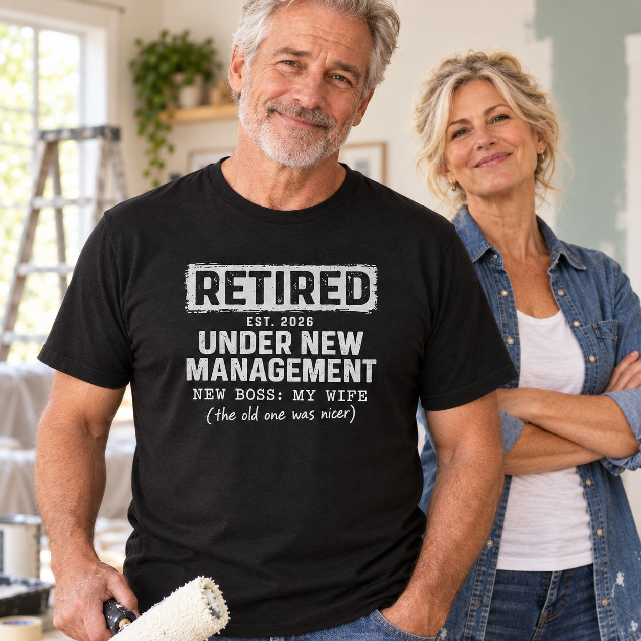 Retired Under New Management T-Shirt - lifestyle photo