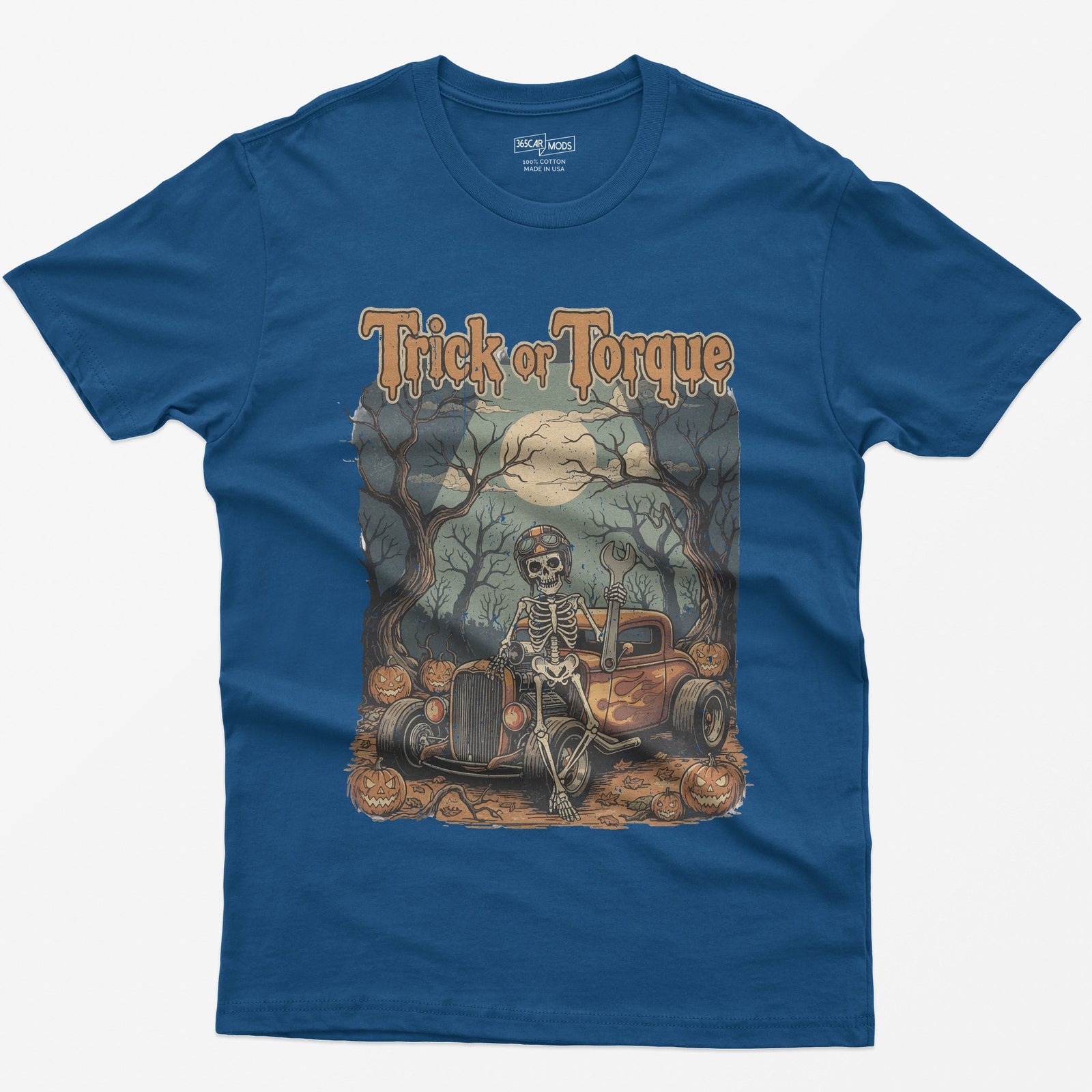 Retro Trick or Torque T-Shirt - Royal