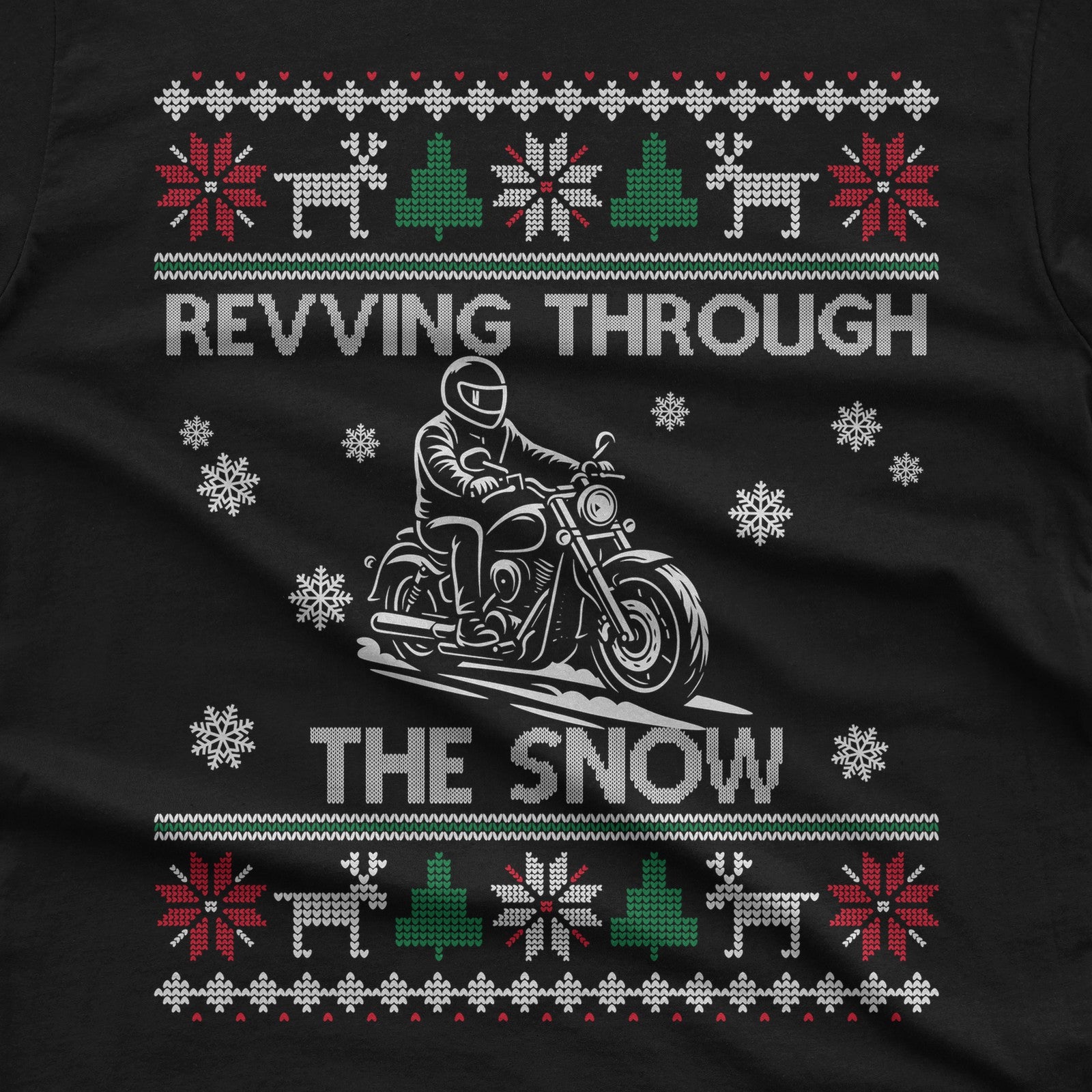 Revving Through the Snow Cruiser Christmas T-Shirt