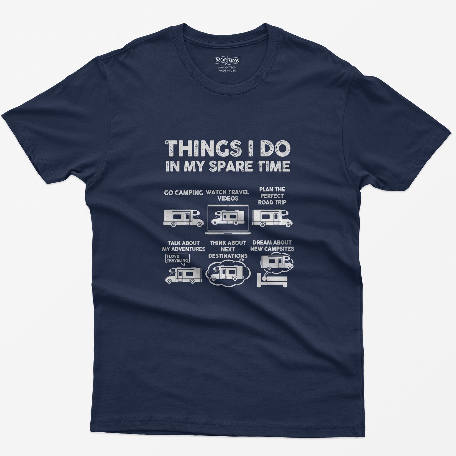 RV Enthusiast Things I Do In My Spare Time T-Shirt - Navy