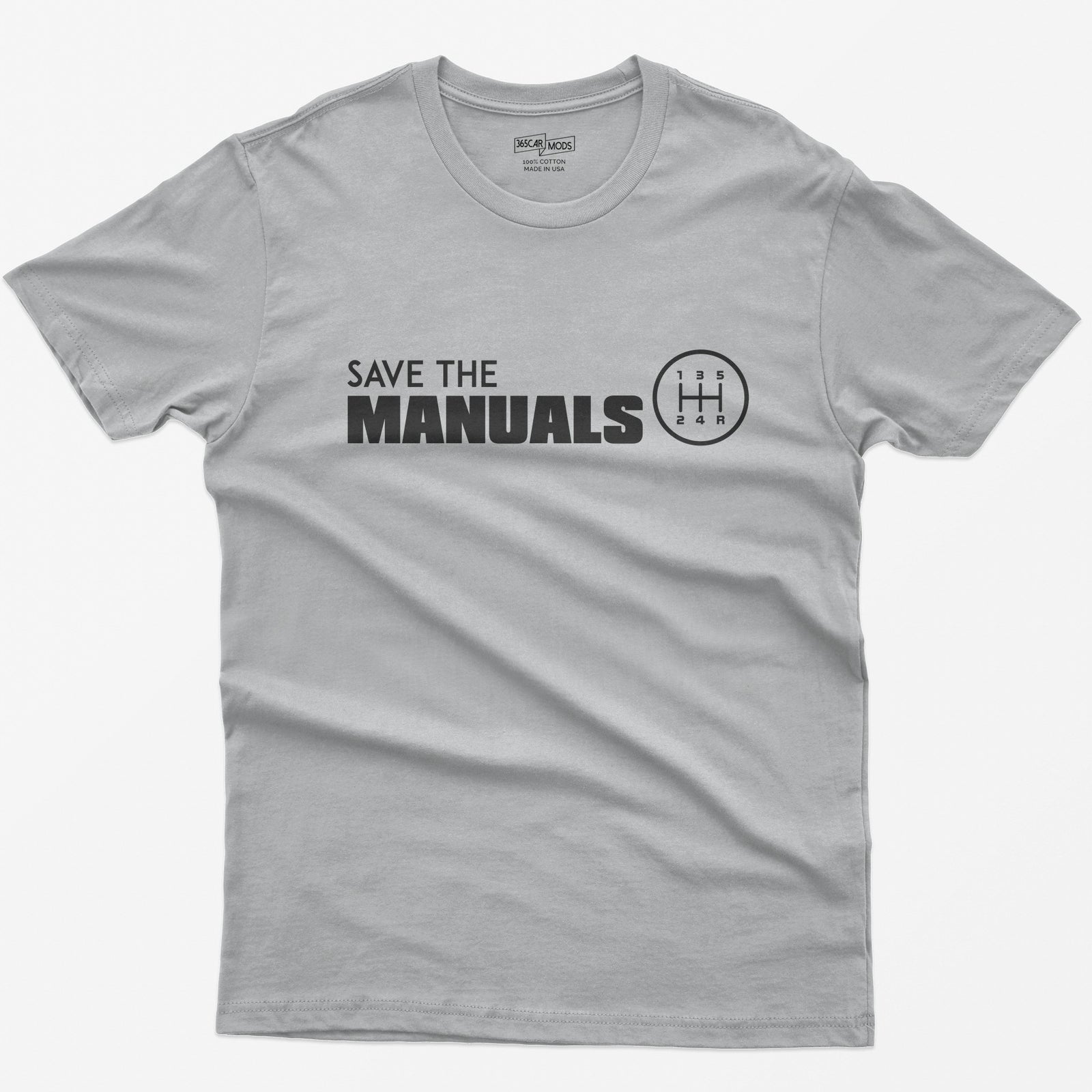 Save the Manuals Car T-Shirt - Athletic Heather