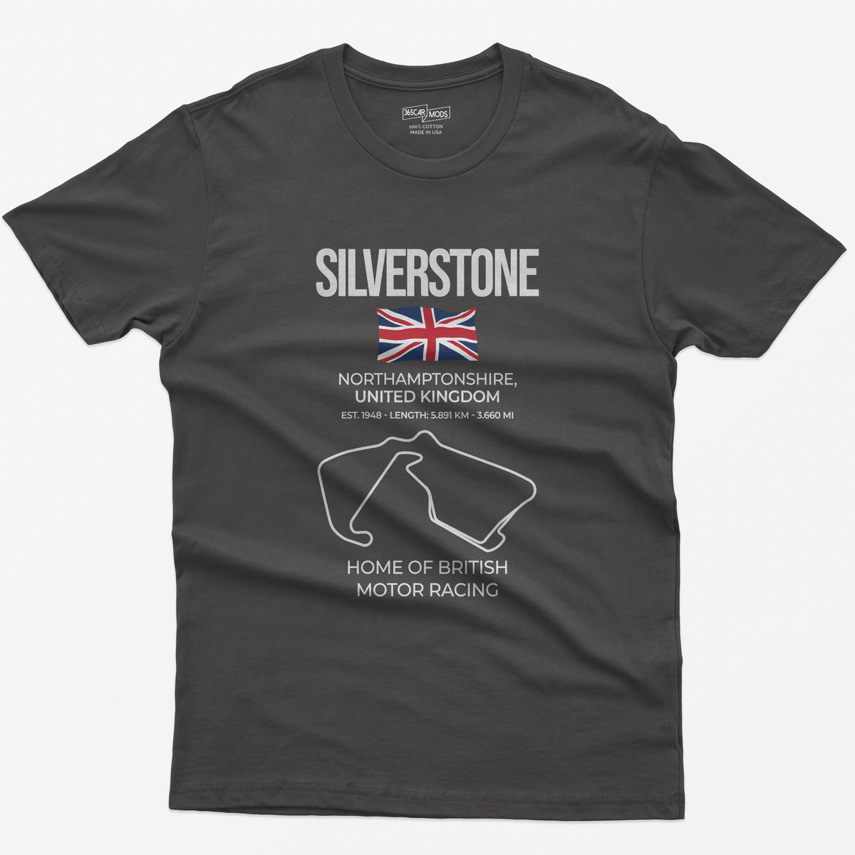 Silverstone Race Track T-Shirt - Dark Heather
