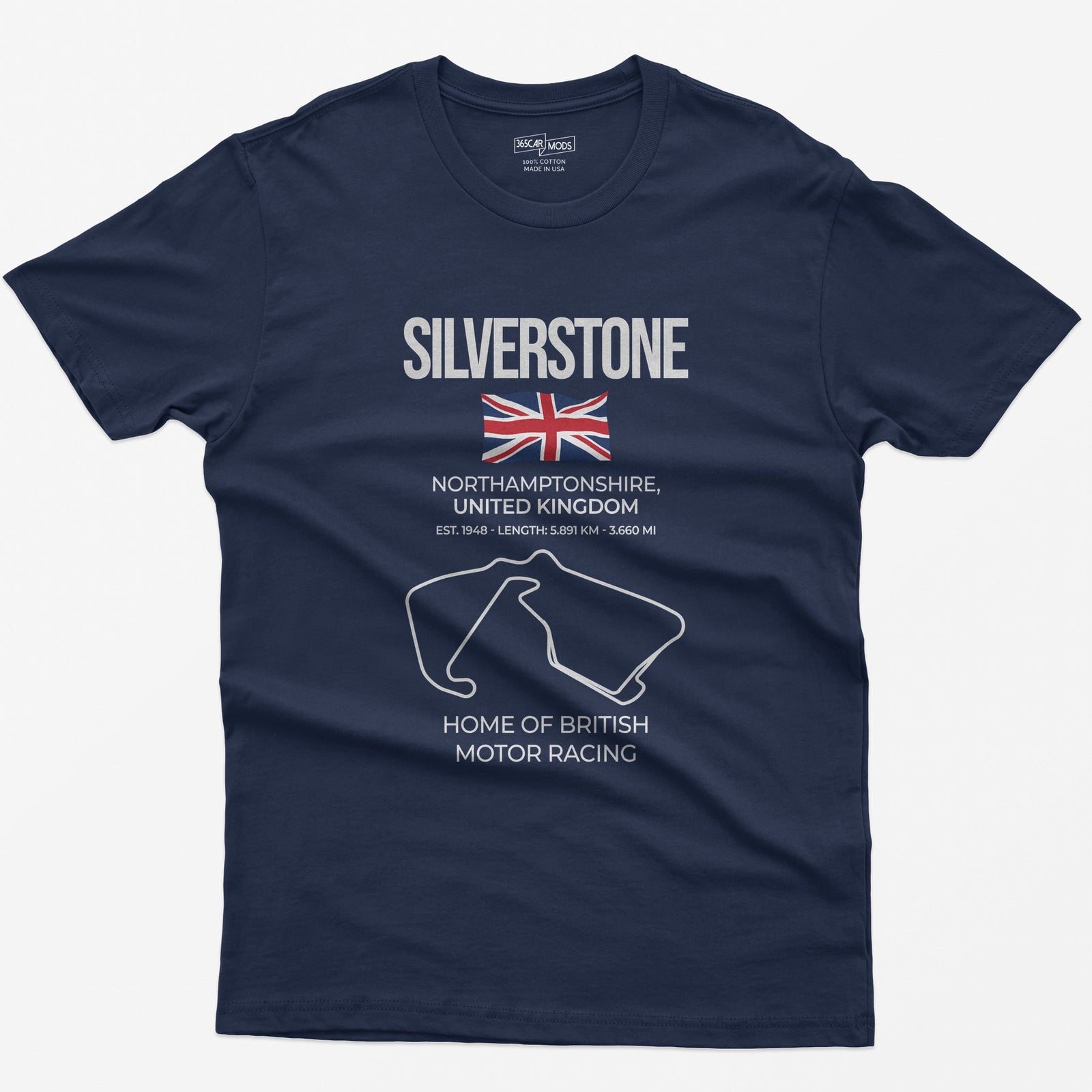Silverstone Race Track T-Shirt - Navy