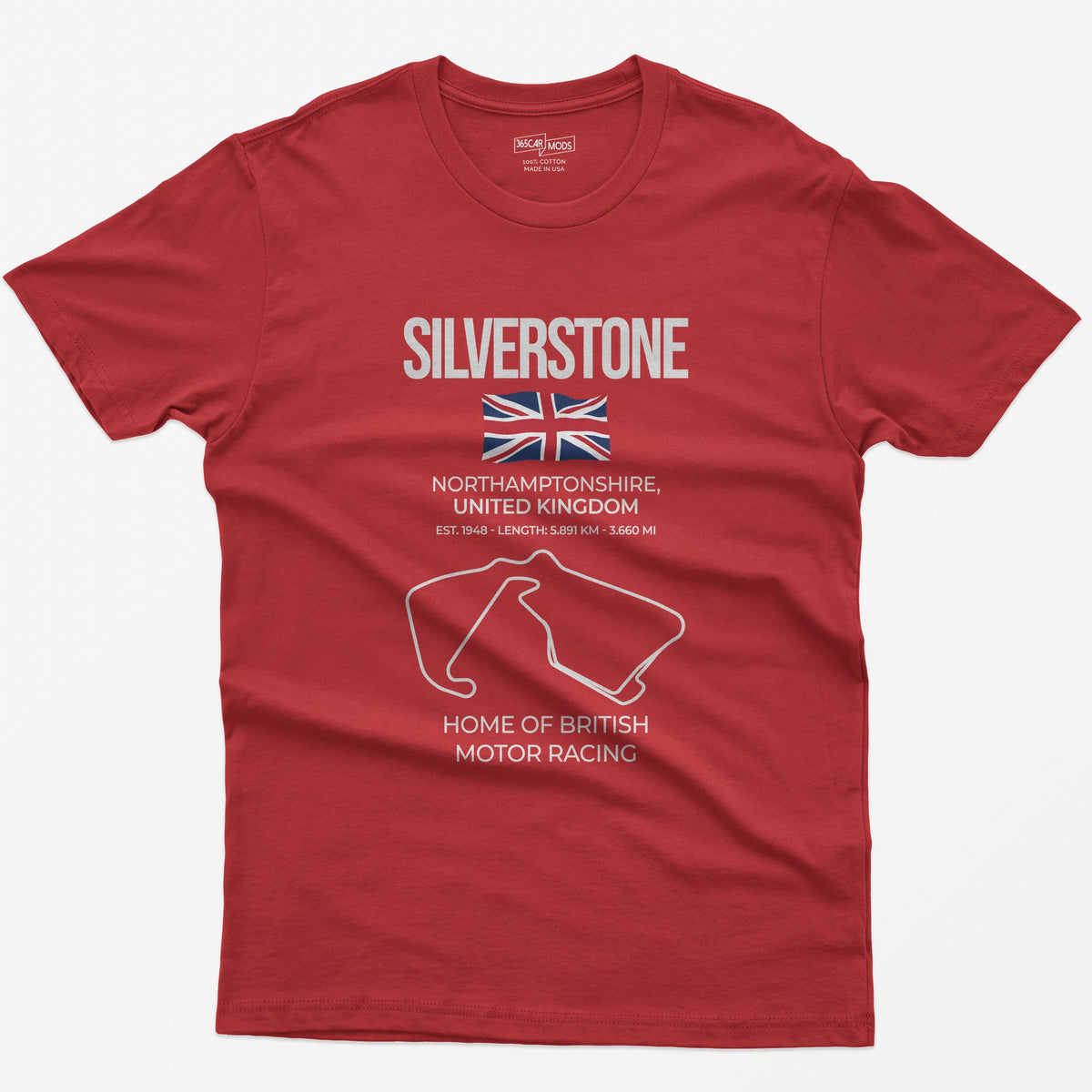 Silverstone Race Track T-Shirt - Red