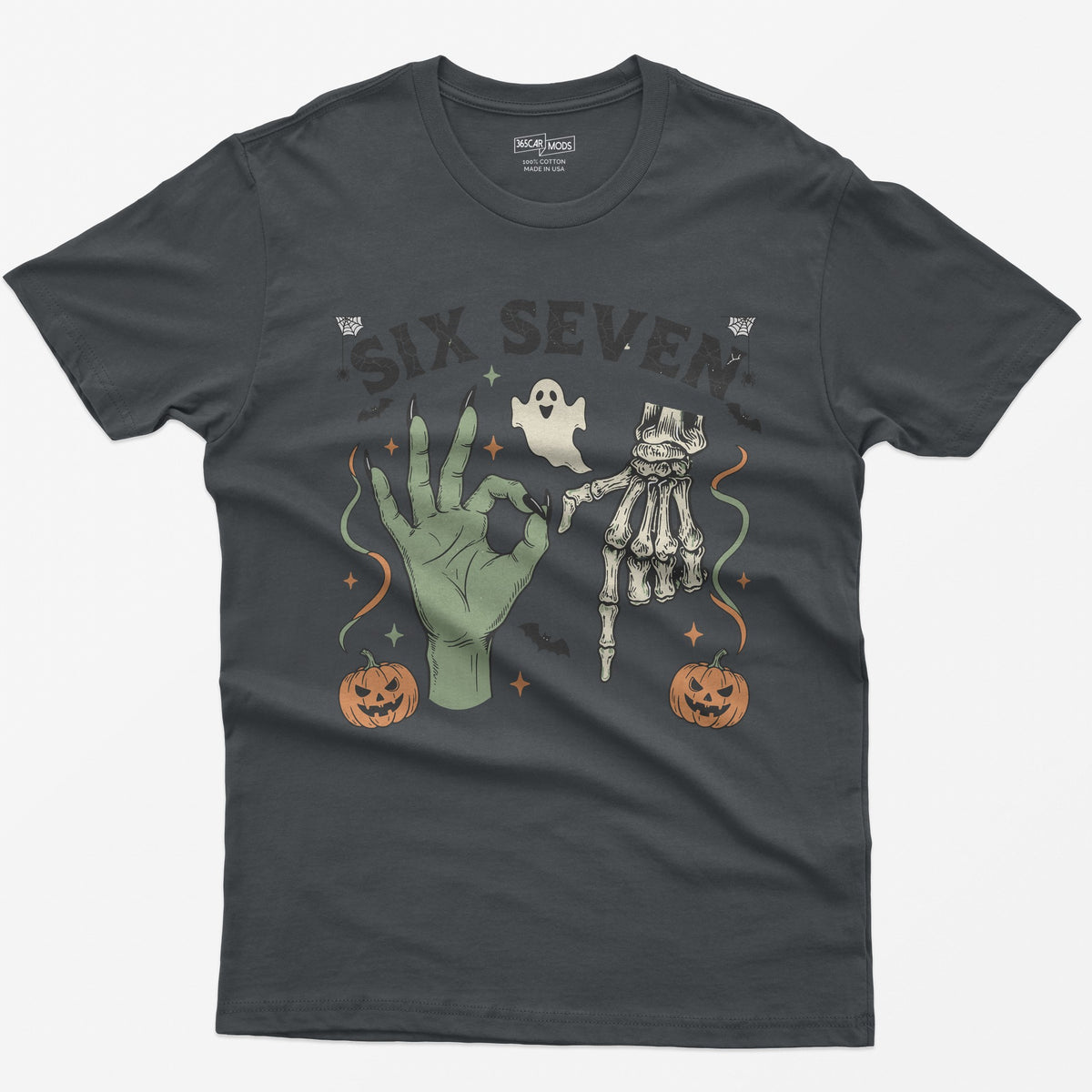 Six Seven Halloween Meme T-Shirt - Charcoal