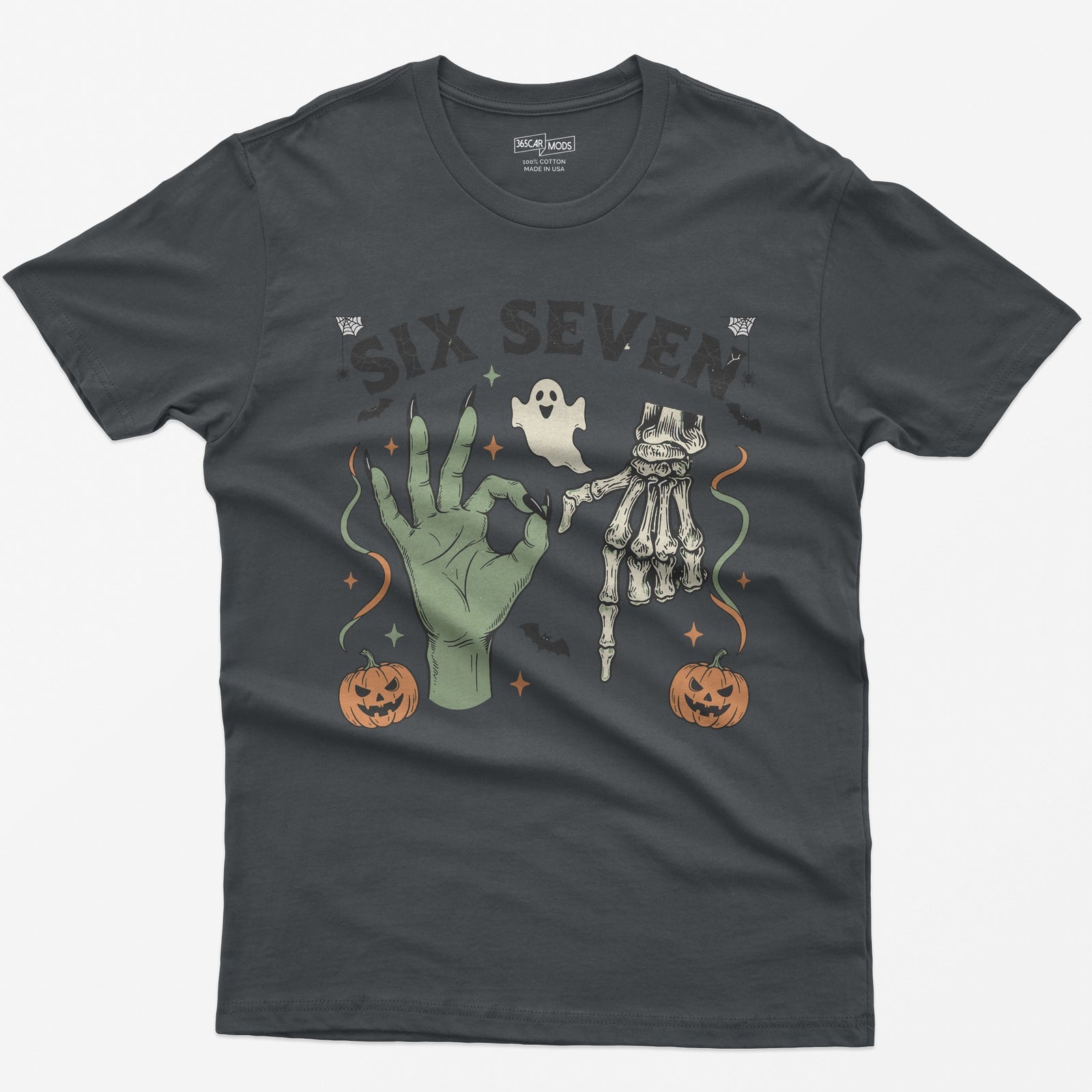 Six Seven Halloween Meme T-Shirt - Charcoal