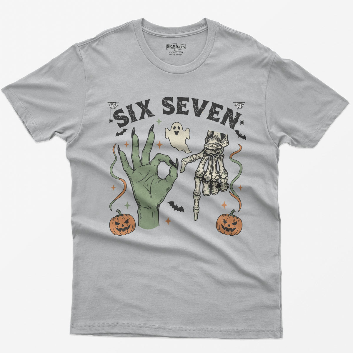 Six Seven Halloween Meme T-Shirt - Sport Grey