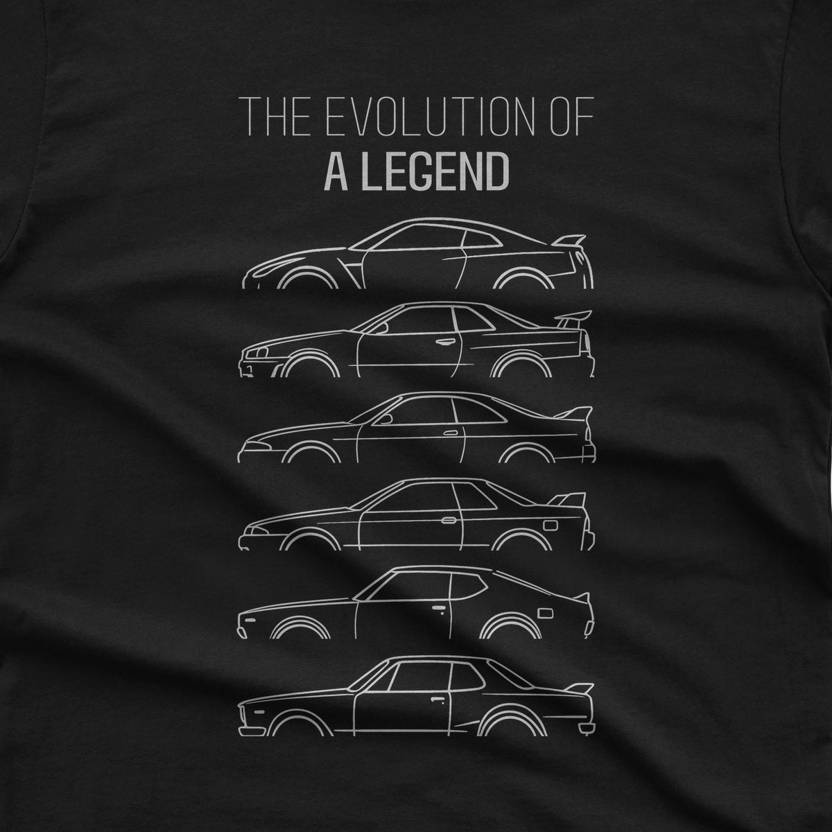 JDM Evolution Legend T-Shirt design close-up