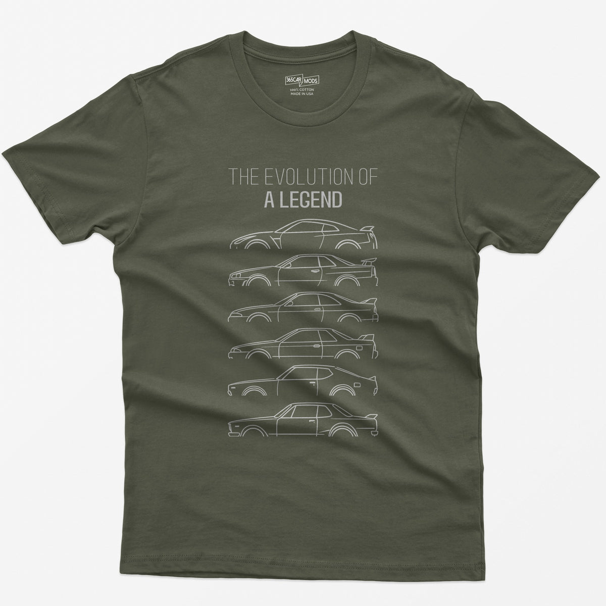 JDM Evolution Legend T-Shirt - Military Green