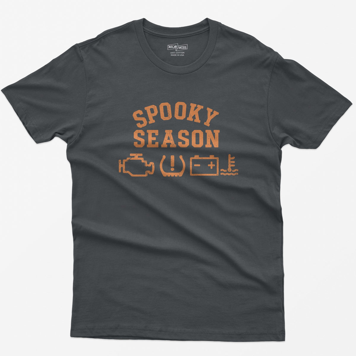 Spooky Season Dashboard Warning Lights Halloween T-Shirt - Charcoal