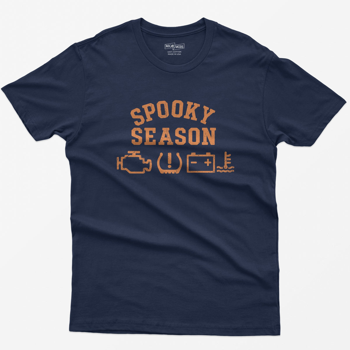Spooky Season Dashboard Warning Lights Halloween T-Shirt - Navy