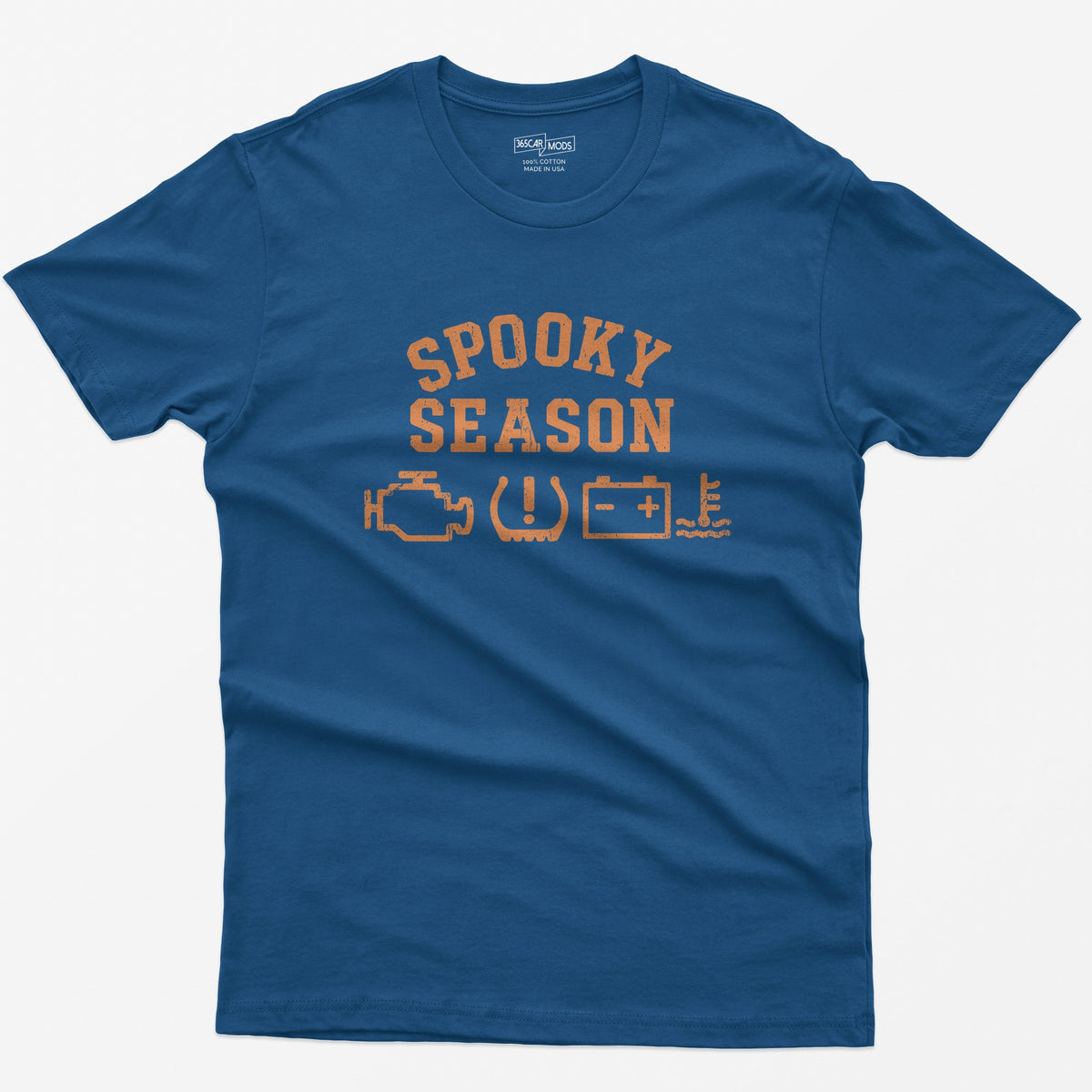 Spooky Season Dashboard Warning Lights Halloween T-Shirt - Royal
