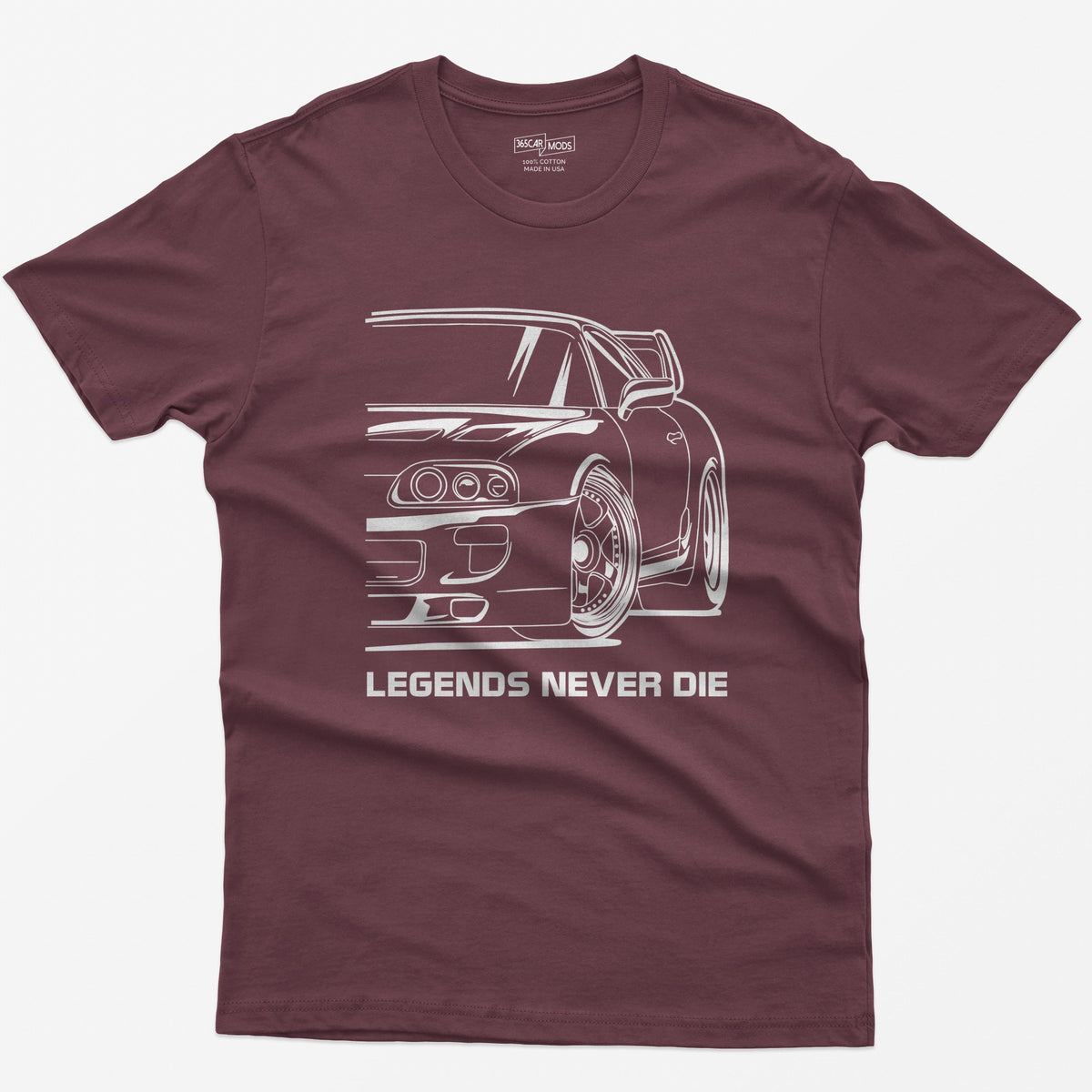 MKIV 2JZ Legends Never Die JDM T-Shirt - Maroon