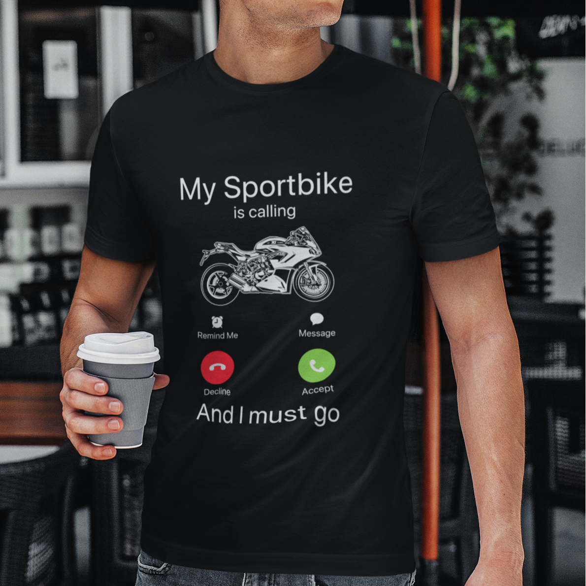 My Sportbike is Calling T-Shirt t-shirt - funny car enthusiast gift