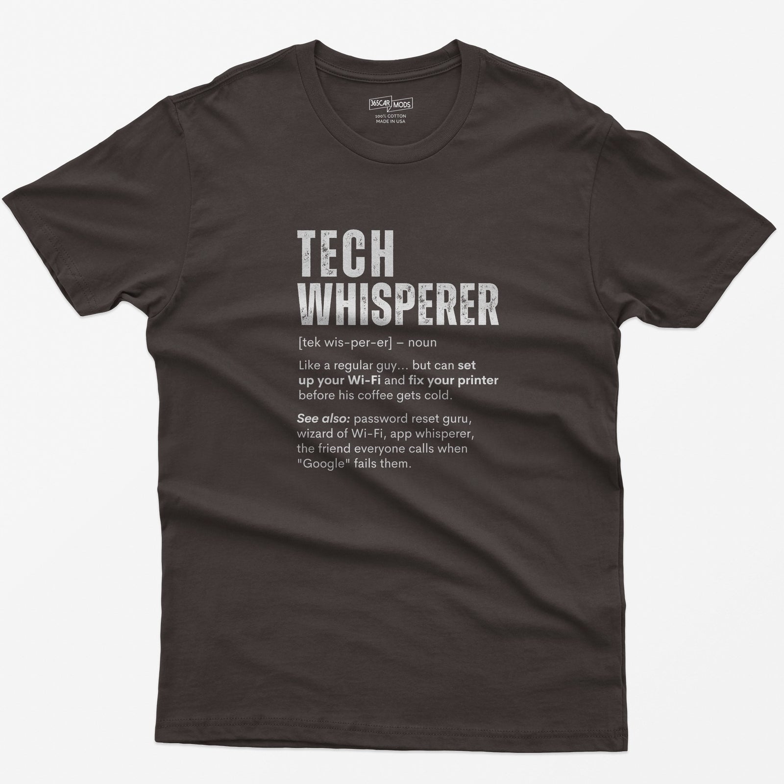 Tech Whisperer T-Shirt - Dark Chocolate