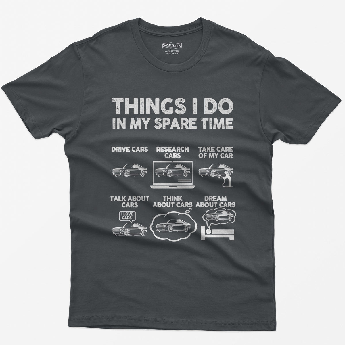 Things I Do in My Spare Time T-Shirt - Charcoal