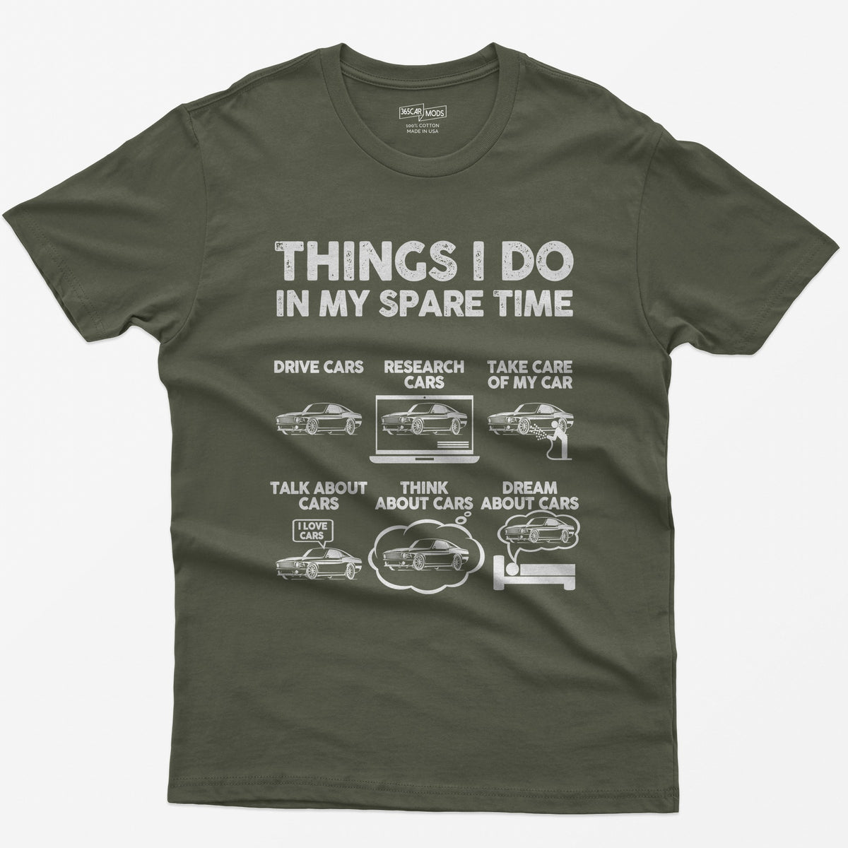 Things I Do in My Spare Time T-Shirt - Military Green
