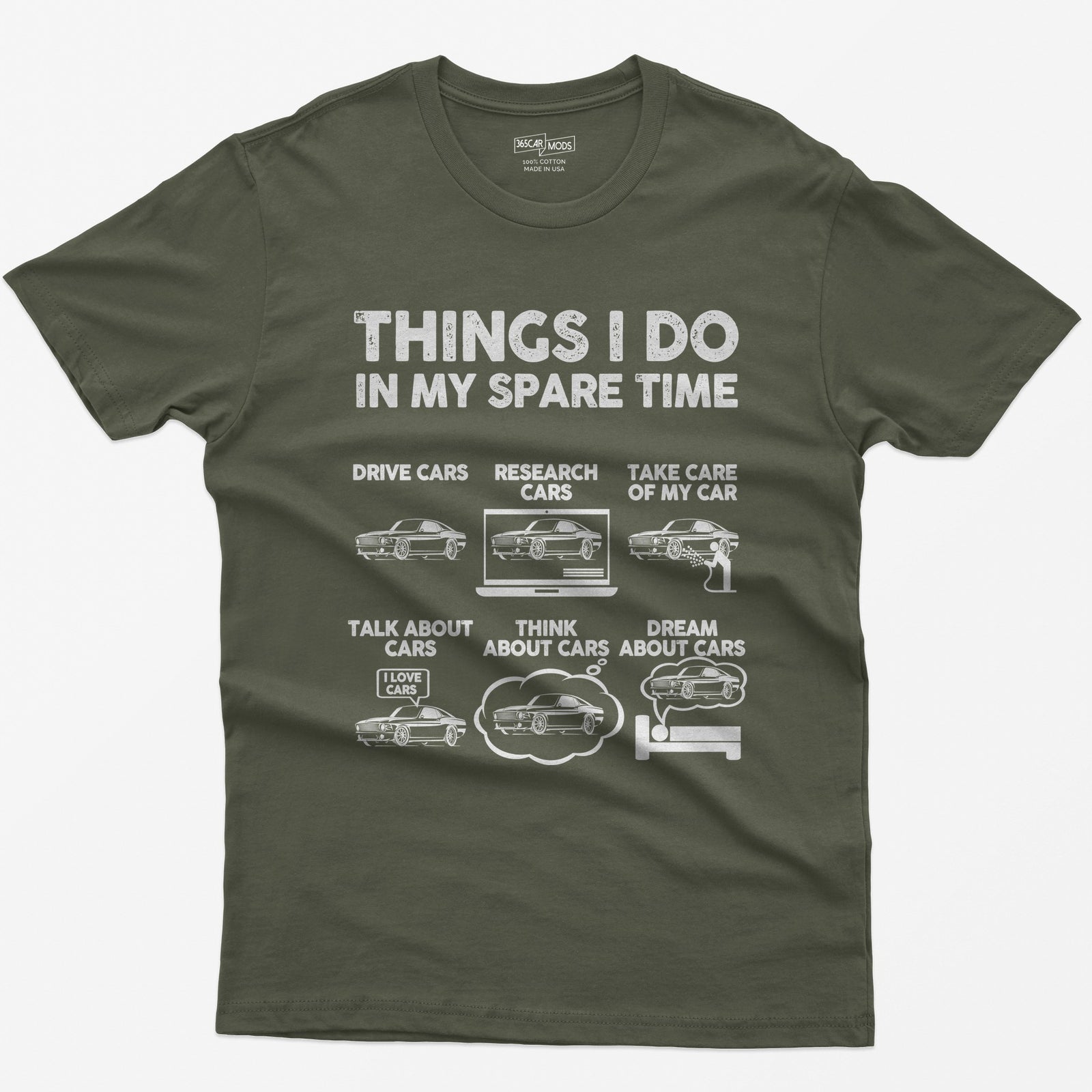 Things I Do in My Spare Time T-Shirt - Military Green