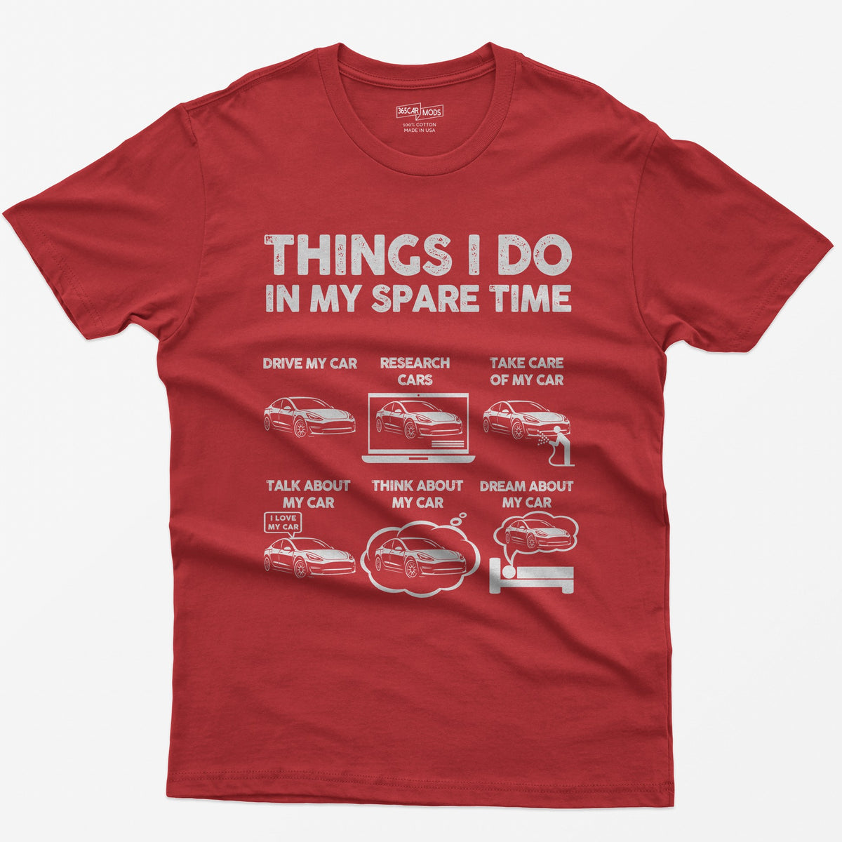 Things I Do In My Spare Time EV Owner T-Shirt - Red