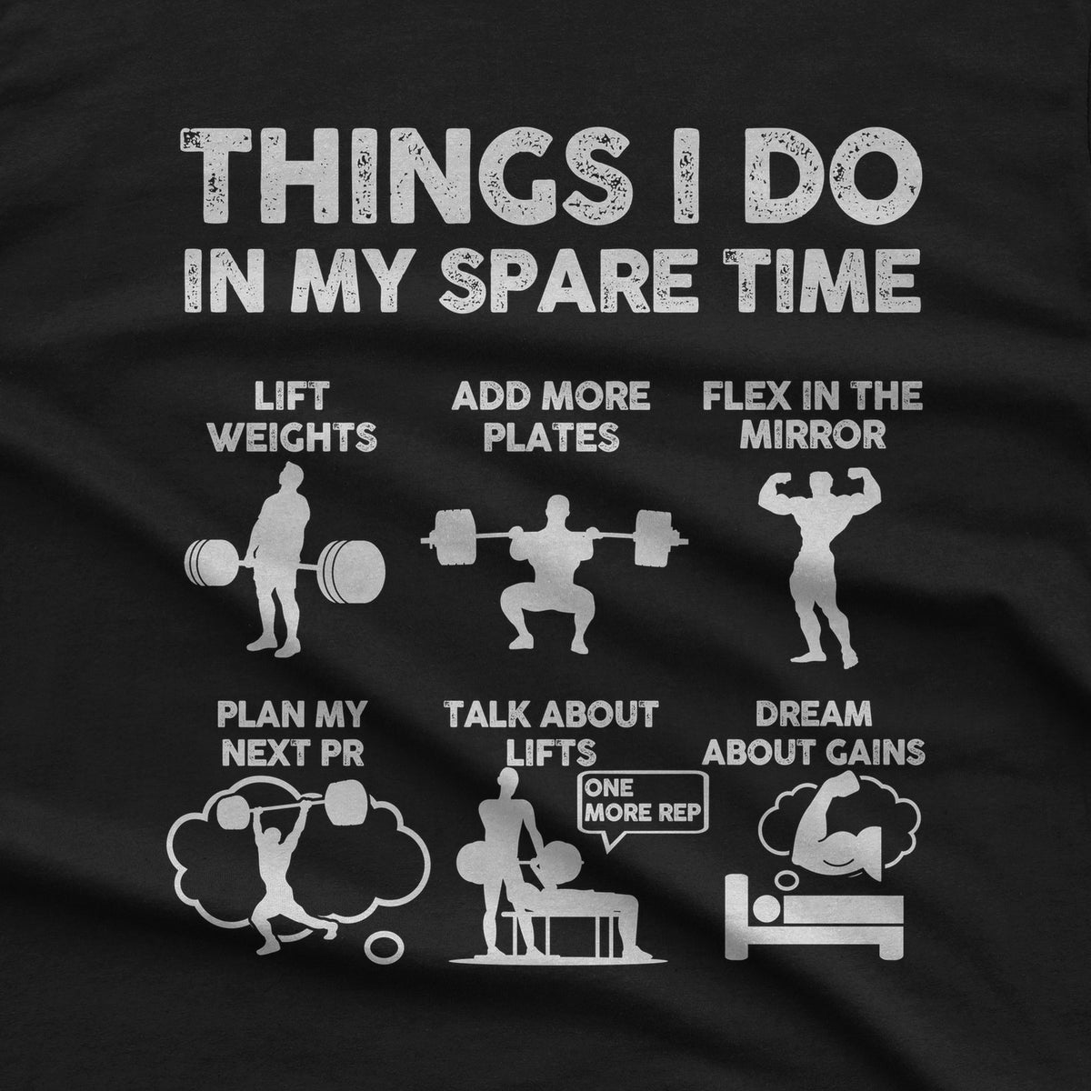 Things I Do In My Spare Time T-Shirt design close-up