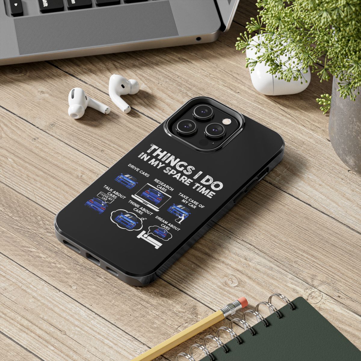 Things I Do in My Spare Time JDM tough phone case, lifestyle view