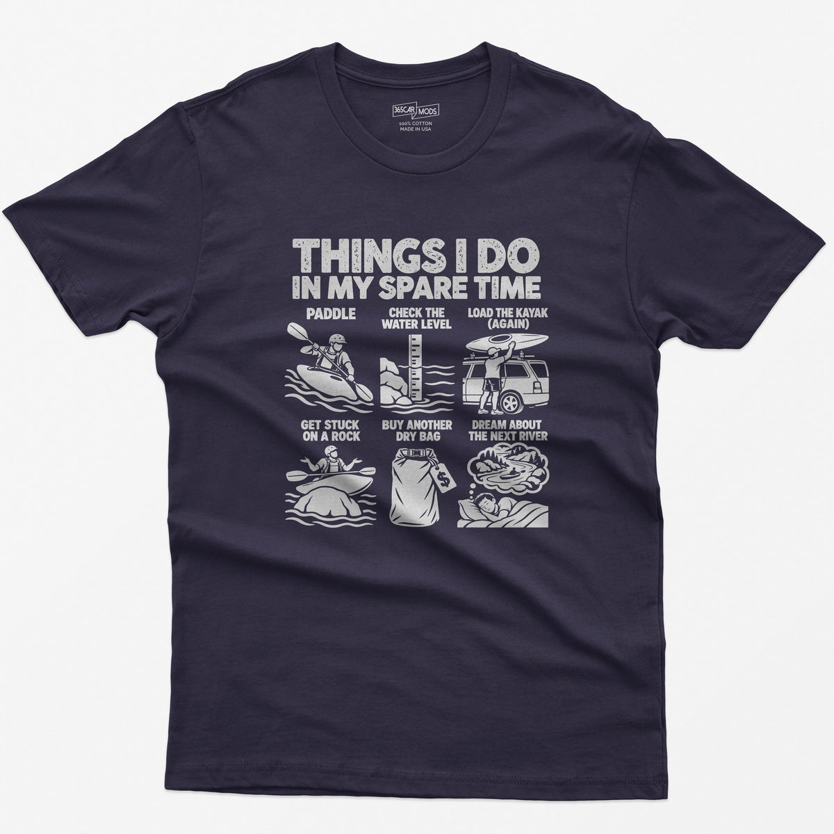 Things I Do In My Spare Time Kayaking T-Shirt in Blackberry