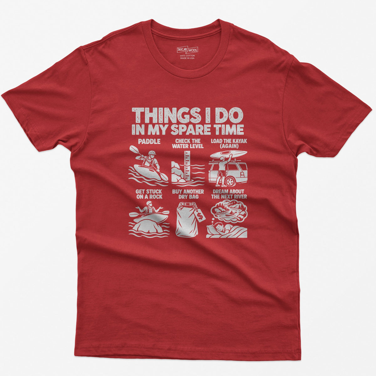 Things I Do In My Spare Time Kayaking T-Shirt in Red