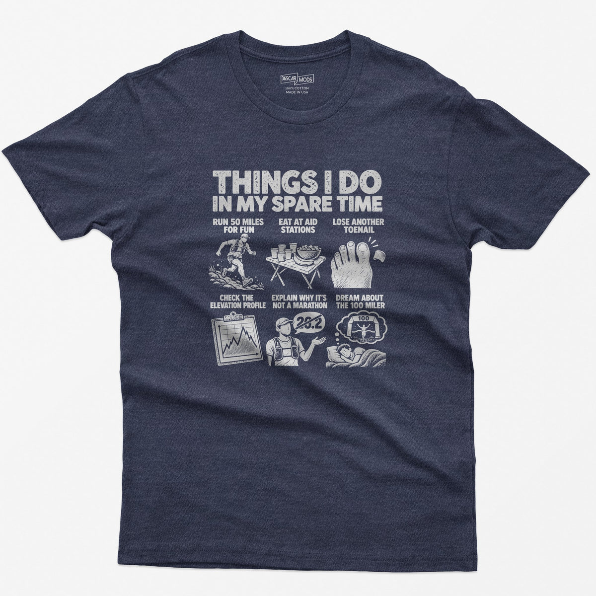 Things I Do In My Spare Time Ultramarathon T-Shirt in Heather Navy