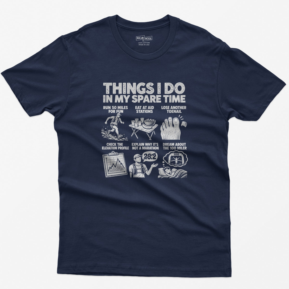 Things I Do In My Spare Time Ultramarathon T-Shirt in Navy