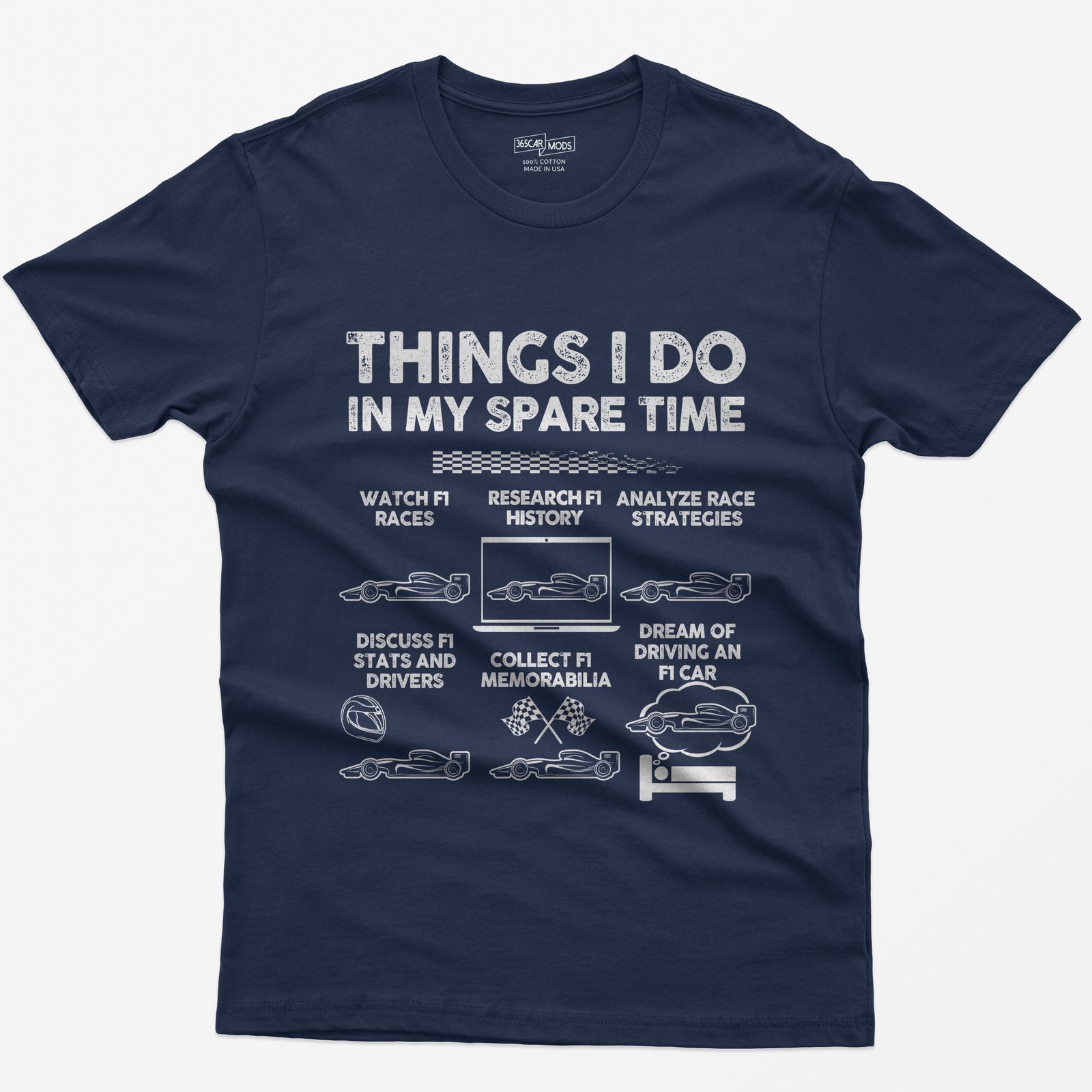 Things I Do in My Spare Time F1 T-Shirt - Navy