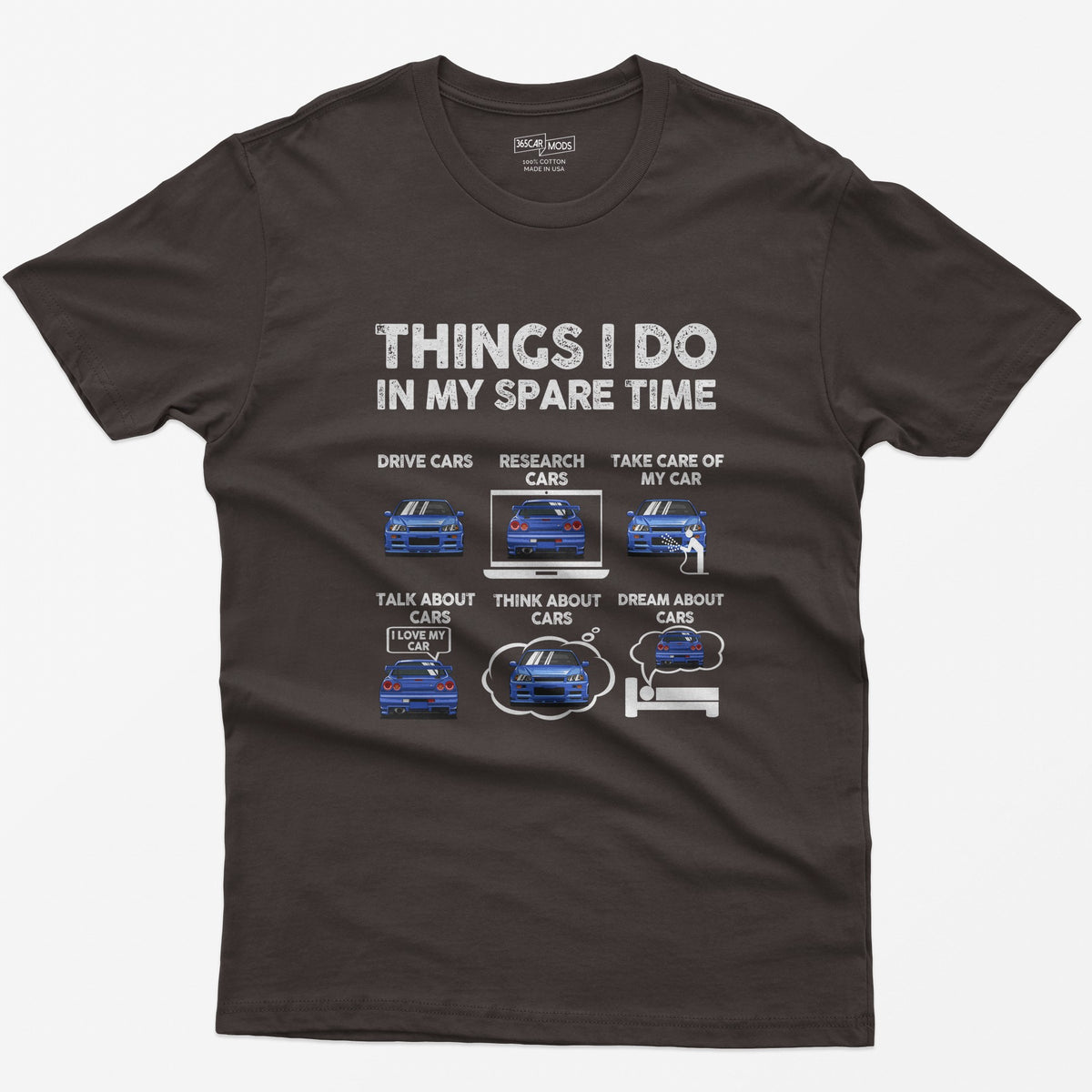 Things I Do in My Spare Time T-Shirt - Dark Chocolate