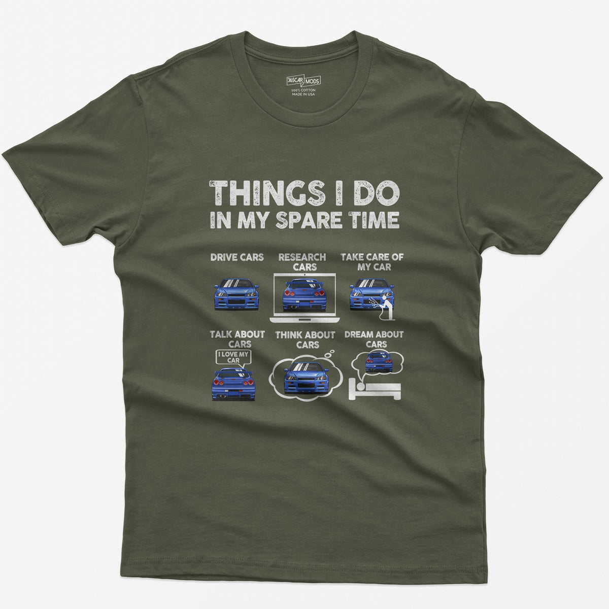 Things I Do in My Spare Time T-Shirt - Military Green