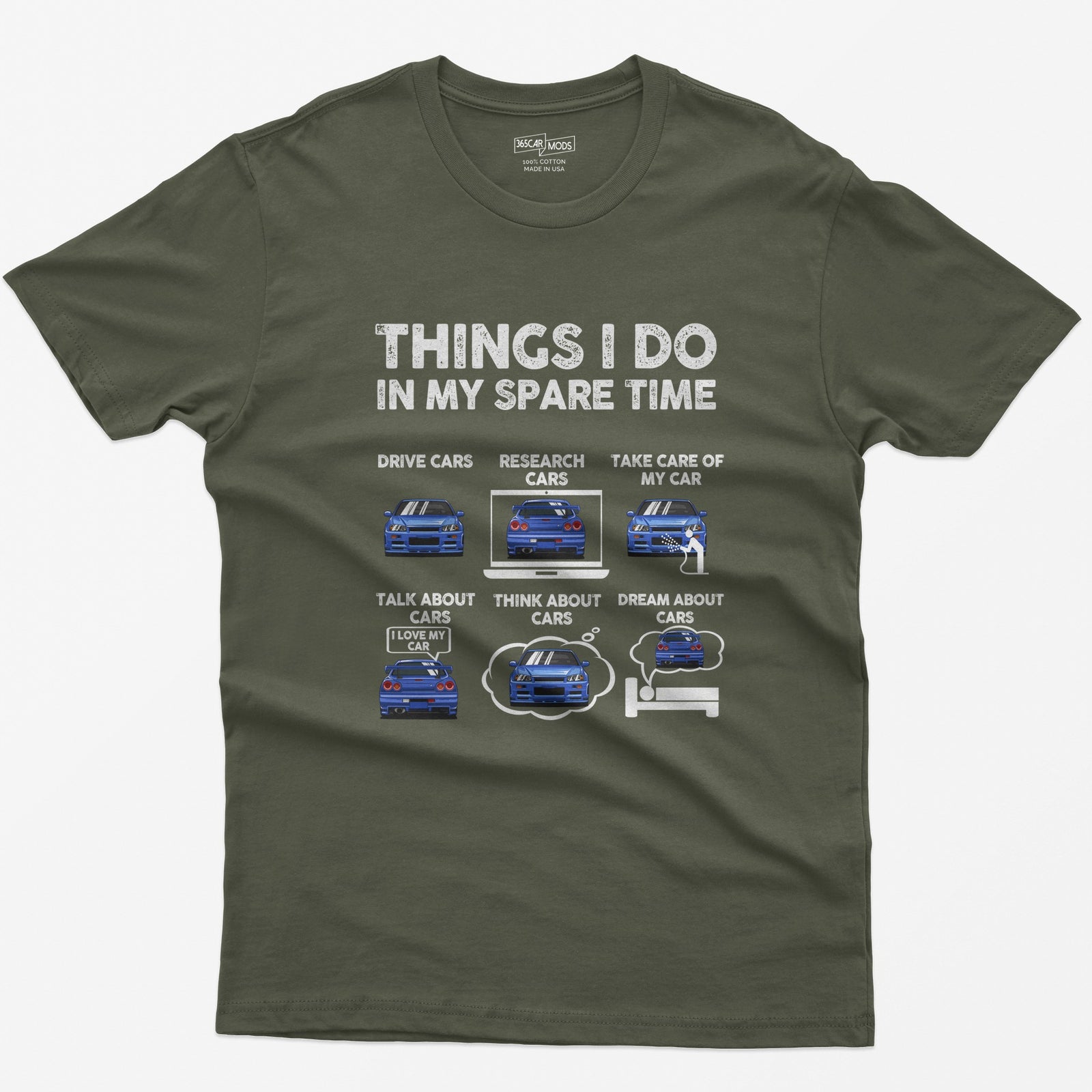 Things I Do in My Spare Time T-Shirt - Military Green