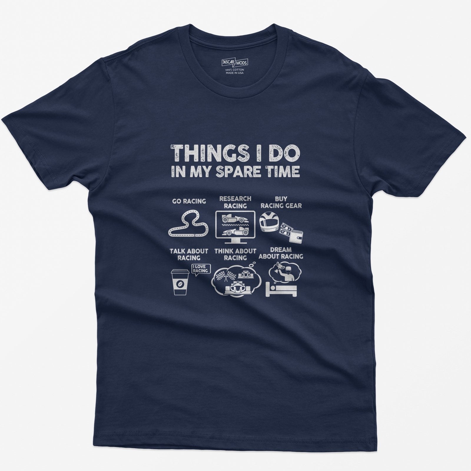 Things I Do in My Spare Time Racing T-Shirt - Navy