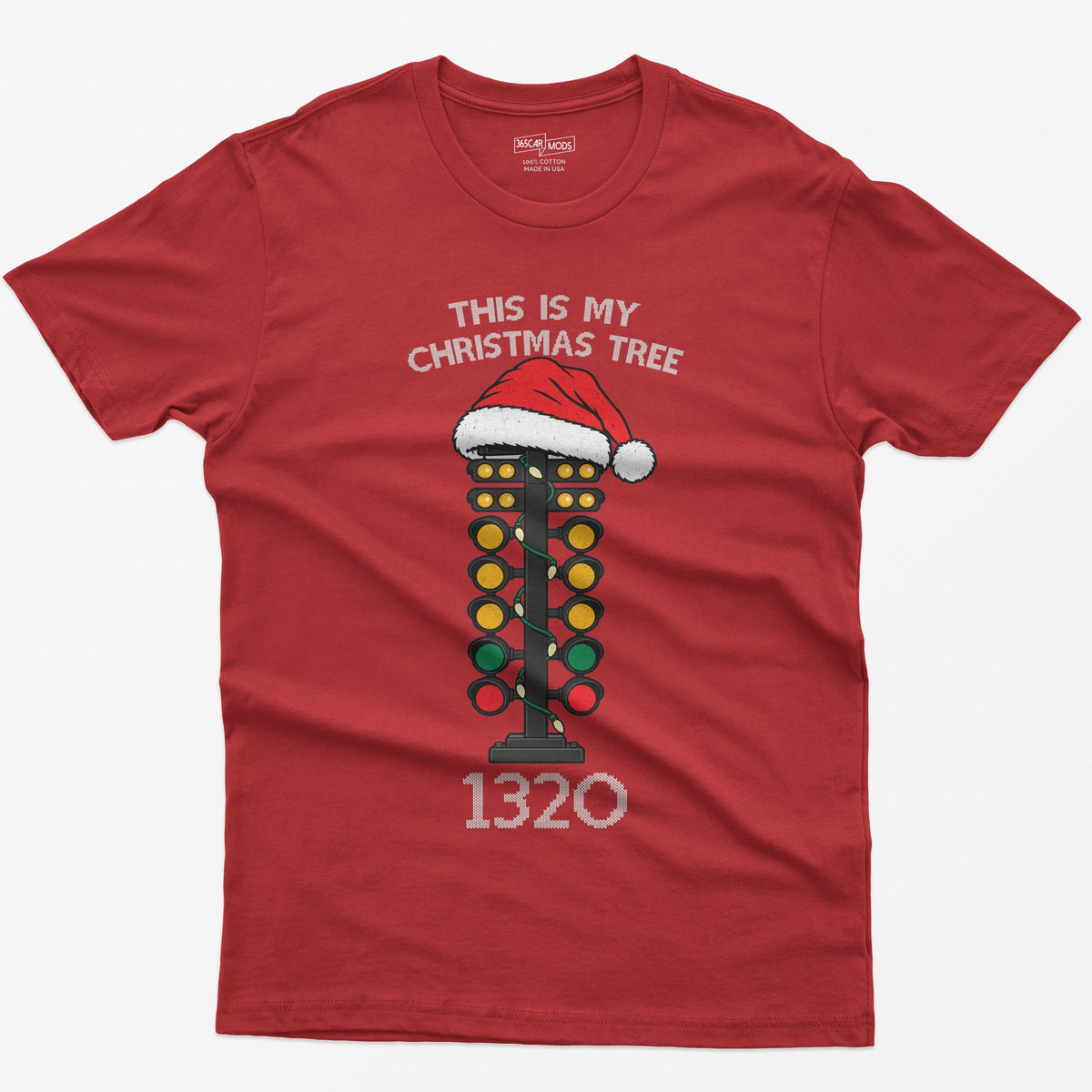 This Is My Christmas Tree Drag Racing T-Shirt - Red