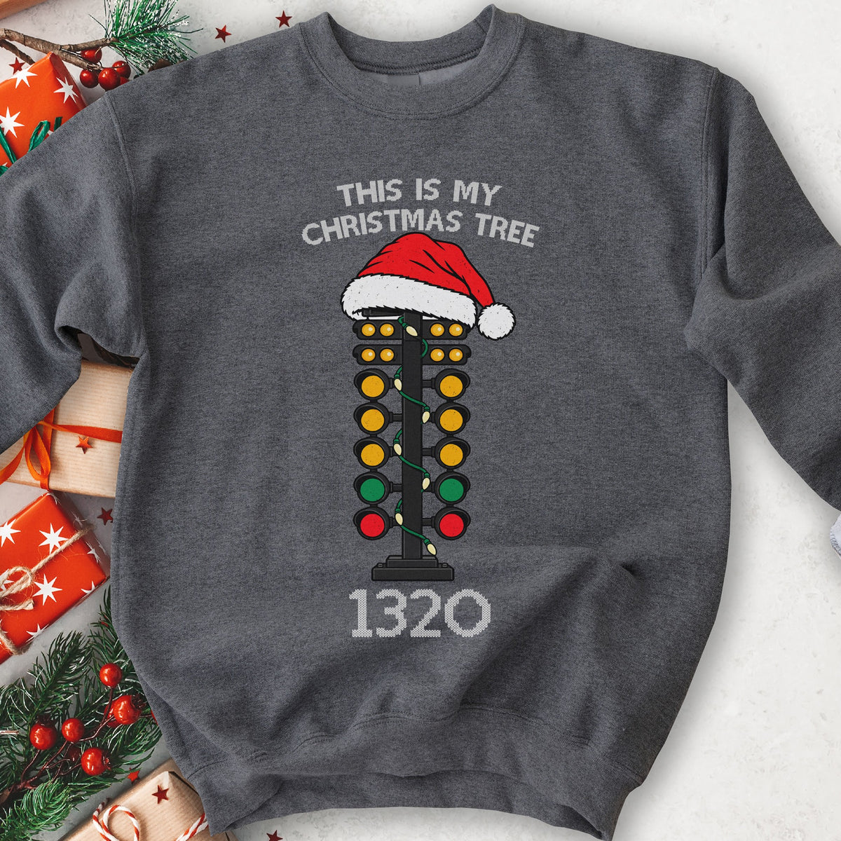 This Is My Christmas Tree Sweatshirt - Dark Heather