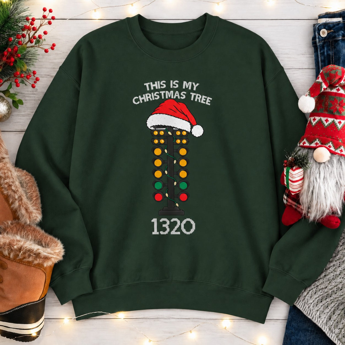 This Is My Christmas Tree Sweatshirt - Forest Green