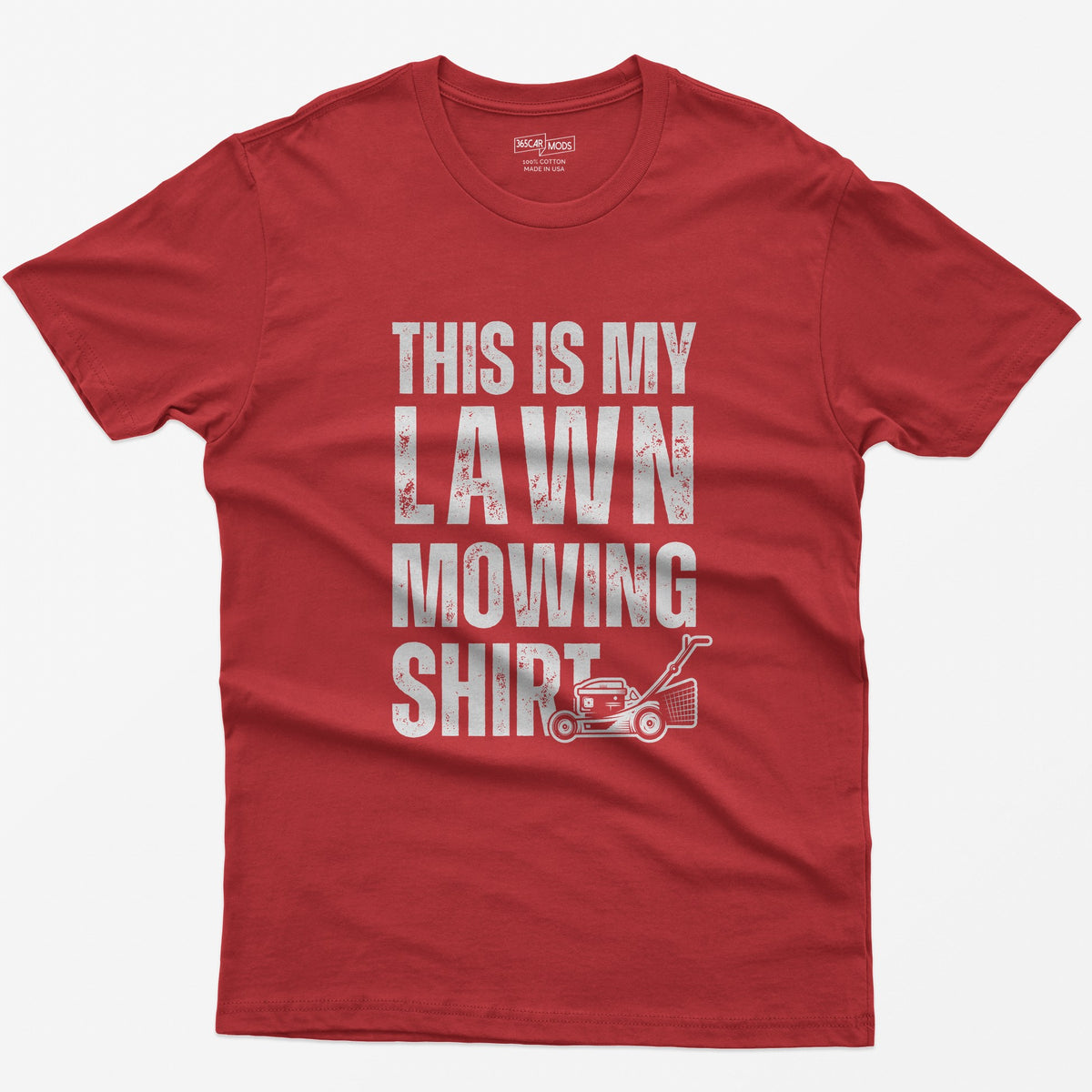 This Is My Lawn Mowing Shirt - Red