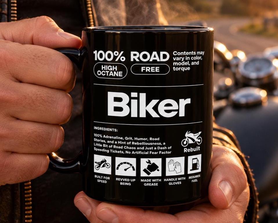 Biker Definition Coffee Mug - lifestyle photo