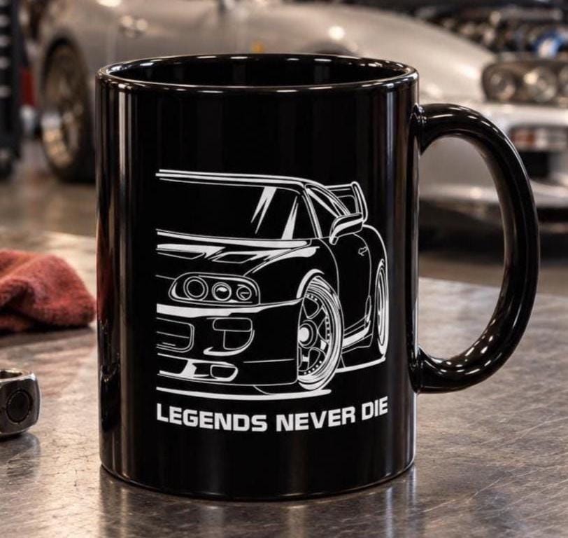 MKIV Supra Legends Never Die Coffee Mug - lifestyle photo