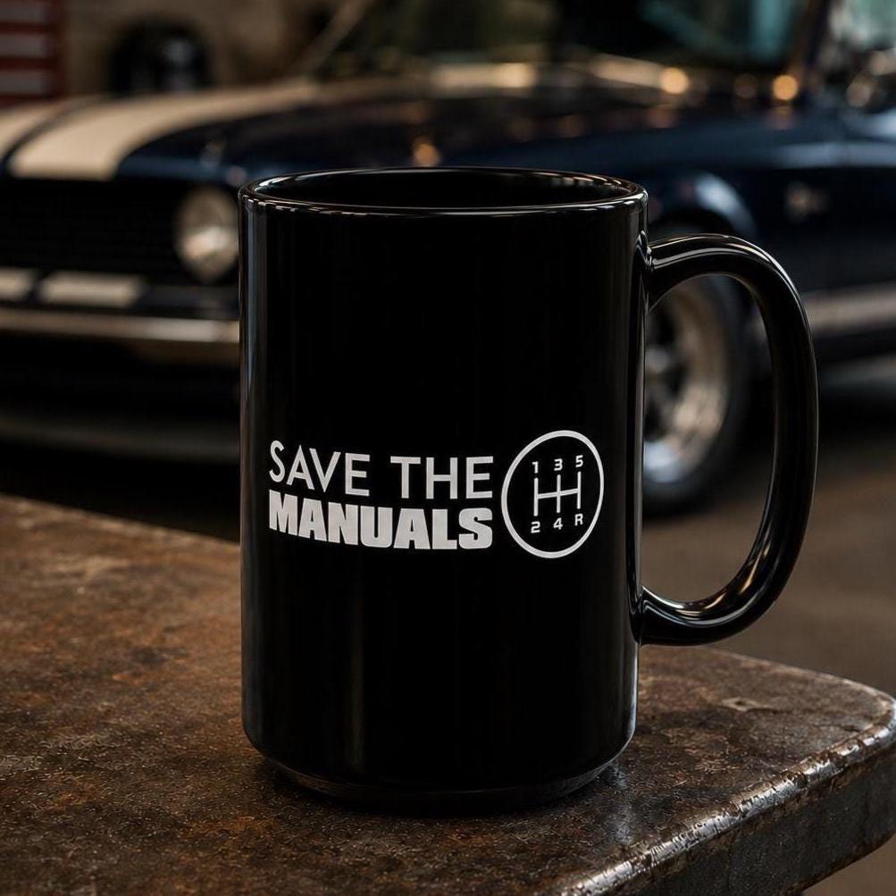 Save The Manuals Car Mug - lifestyle photo
